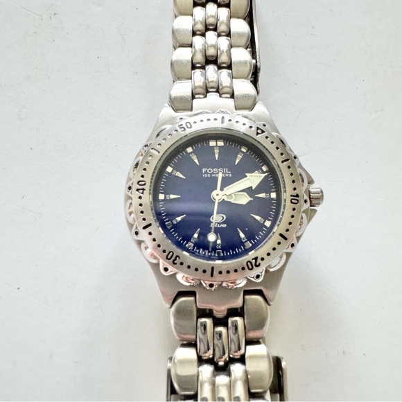 Fossil Blue 100 Meters AM-3099 Divers Watch 340105 - Picture 4 of 13